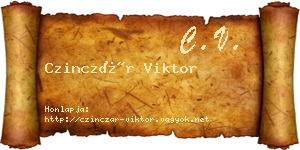 Czinczár Viktor névjegykártya